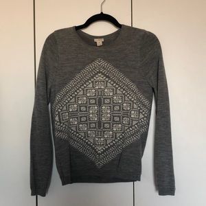 Jcrew Grey Long Sleeve Sweater Size: M